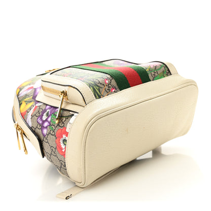Gucci GG Supreme Monogram Flora Web Small Ophidia Day Backpack White 4 of 15