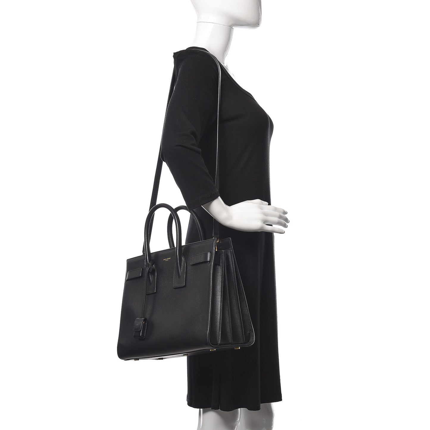 Calfskin Small Sac De Jour Black