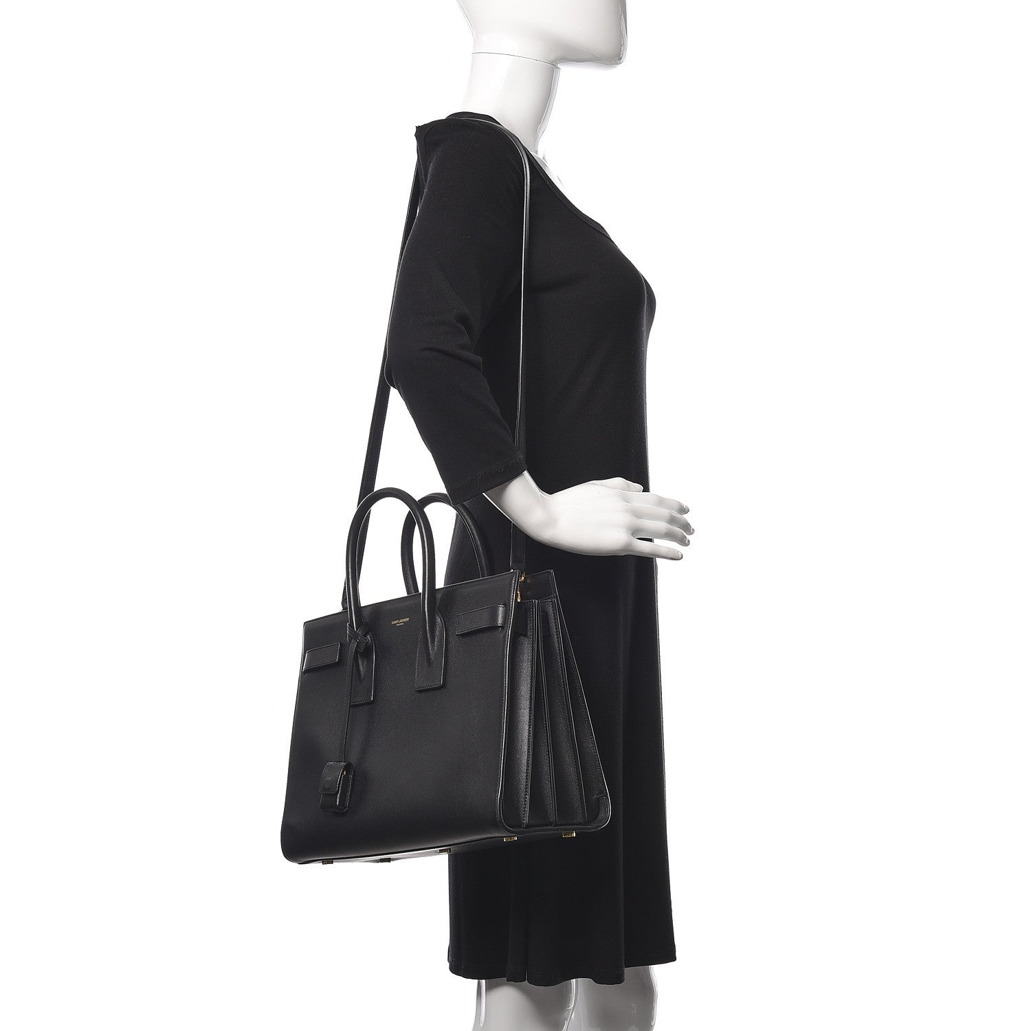 Saint Laurent Calfskin Small Sac De Jour Black 2 of 9