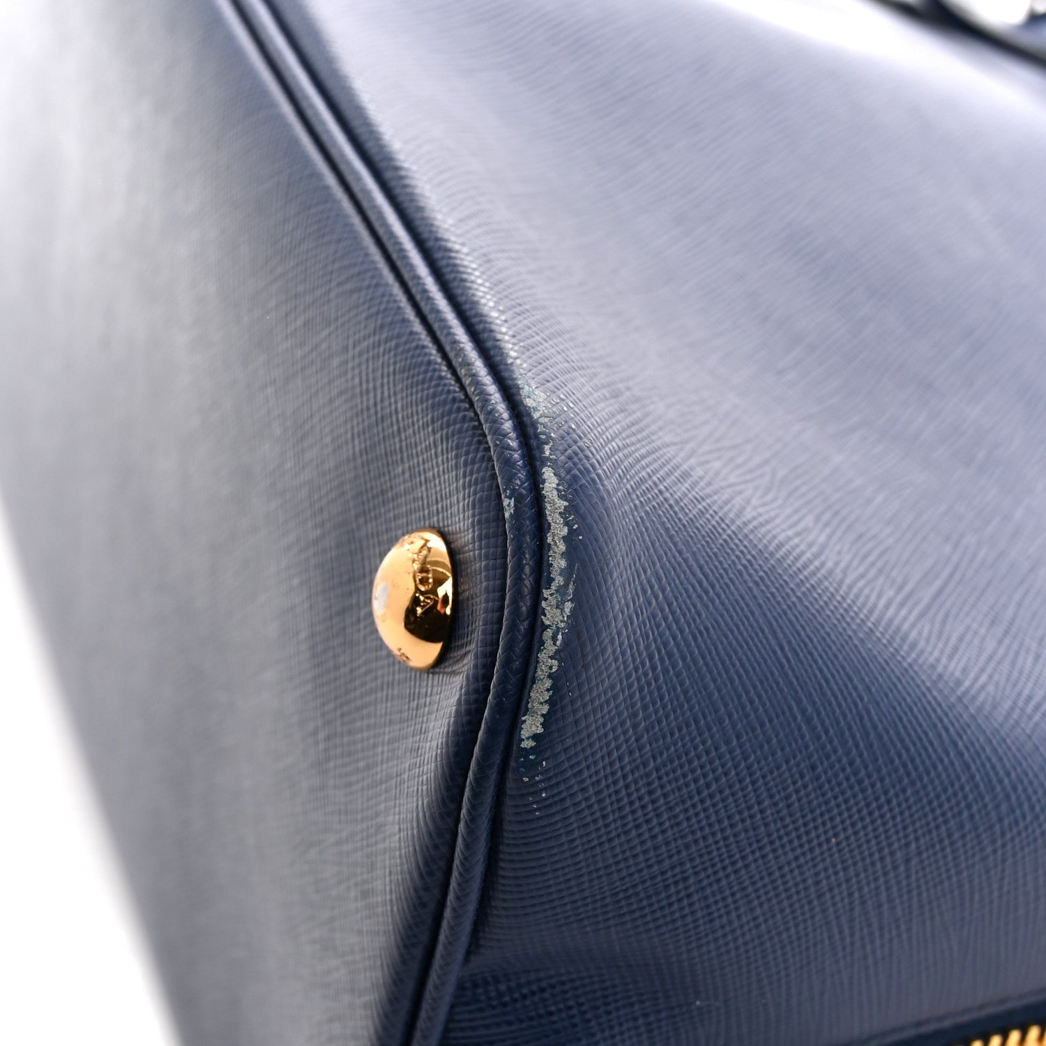 Prada Saffiano Lux Large Promenade Tote Bluette 13 of 15