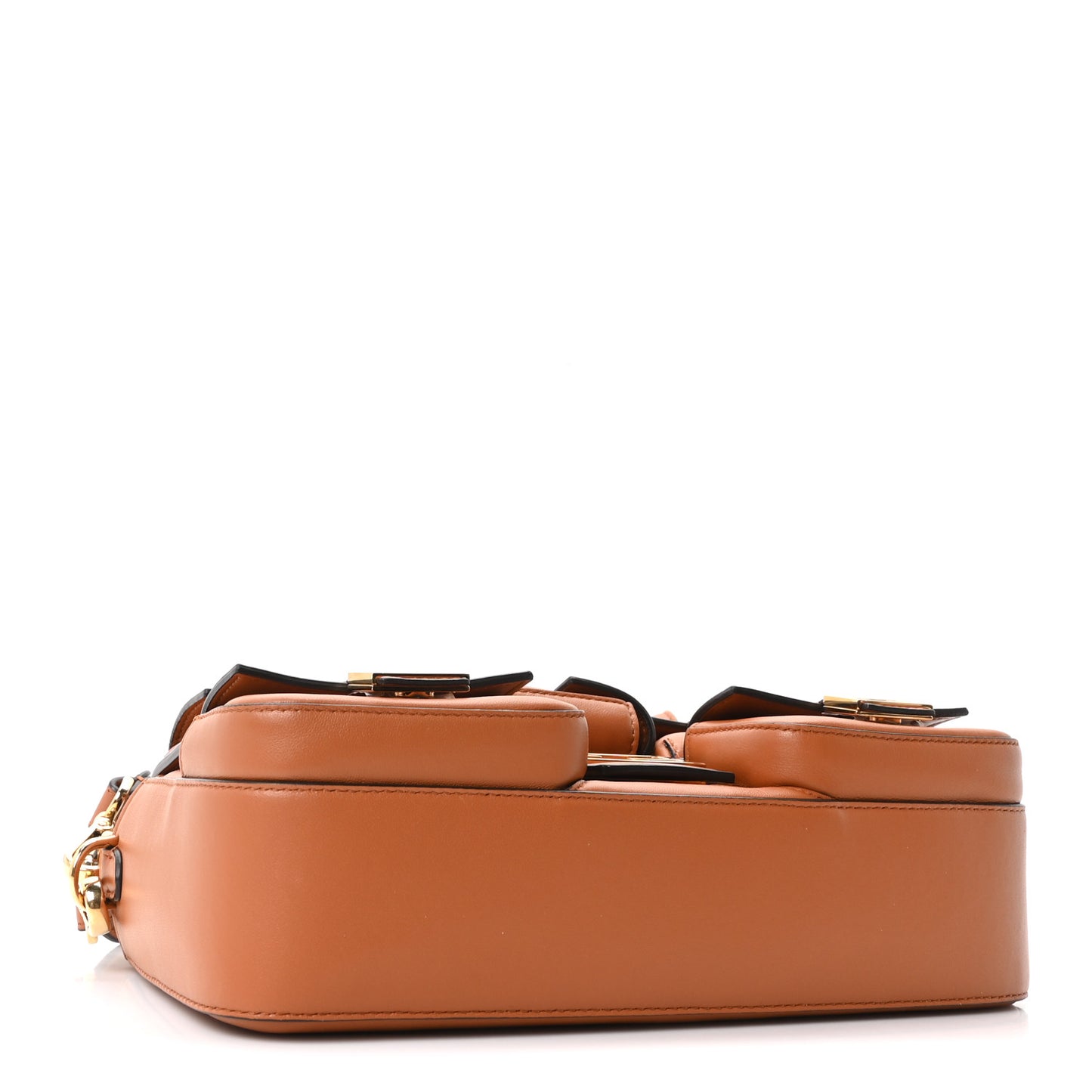 Shiny Nappa Multipocket Baguette Brandy