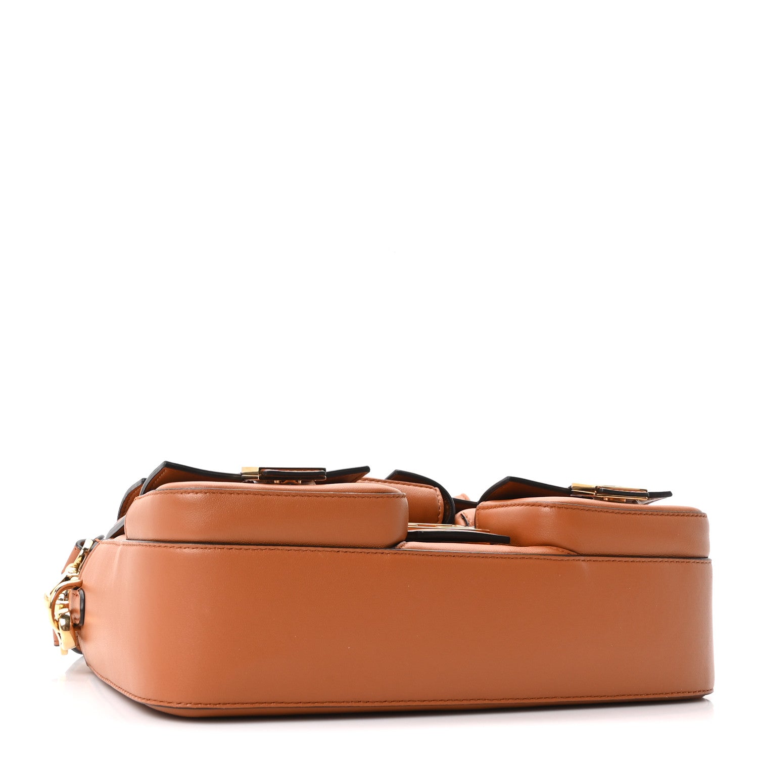 Fendi Shiny Nappa Multipocket Baguette Brandy 4 of 10