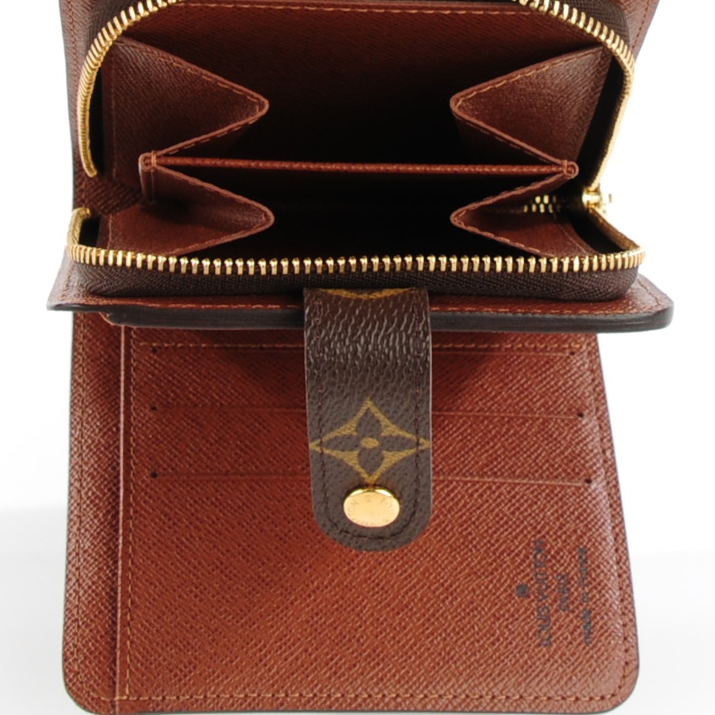 Monogram Compact Zippe Zipped Wallet