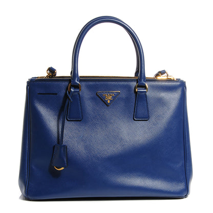 Prada Saffiano Lux Medium Double Zip Tote Bluette 1 of 13
