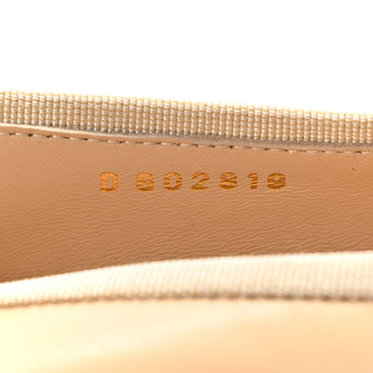 Chanel Lambskin Cap Toe CC Ballerina Flats 37.5 Beige Black 9 of 9