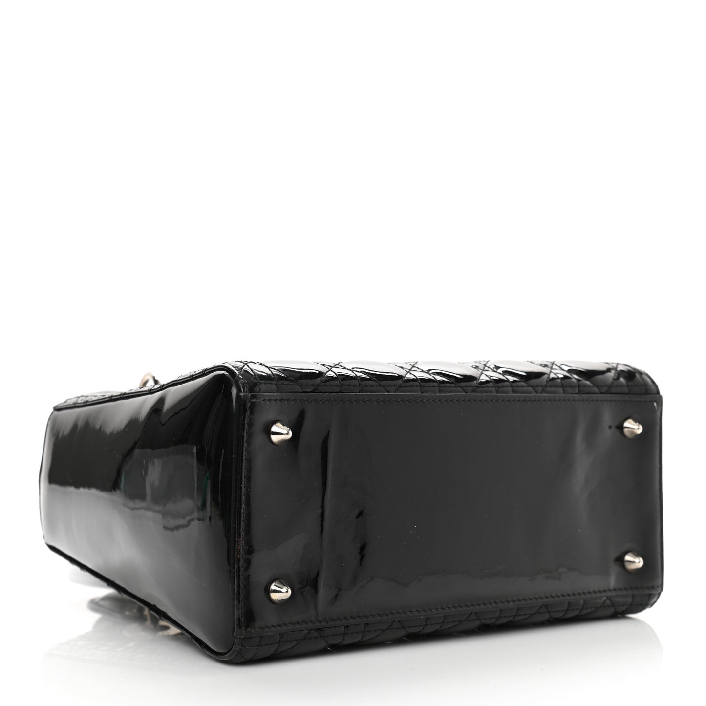 Patent Cannage Medium Lady Dior Black