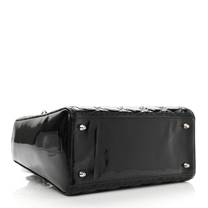 Christian Dior Patent Cannage Medium Lady Dior Black 4 of 13