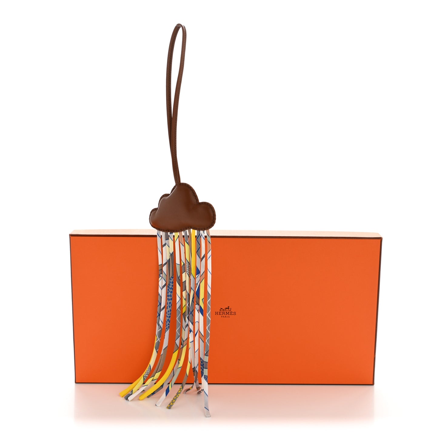 Swift Silk Twill Cord Cloud Bag Charm Noisette