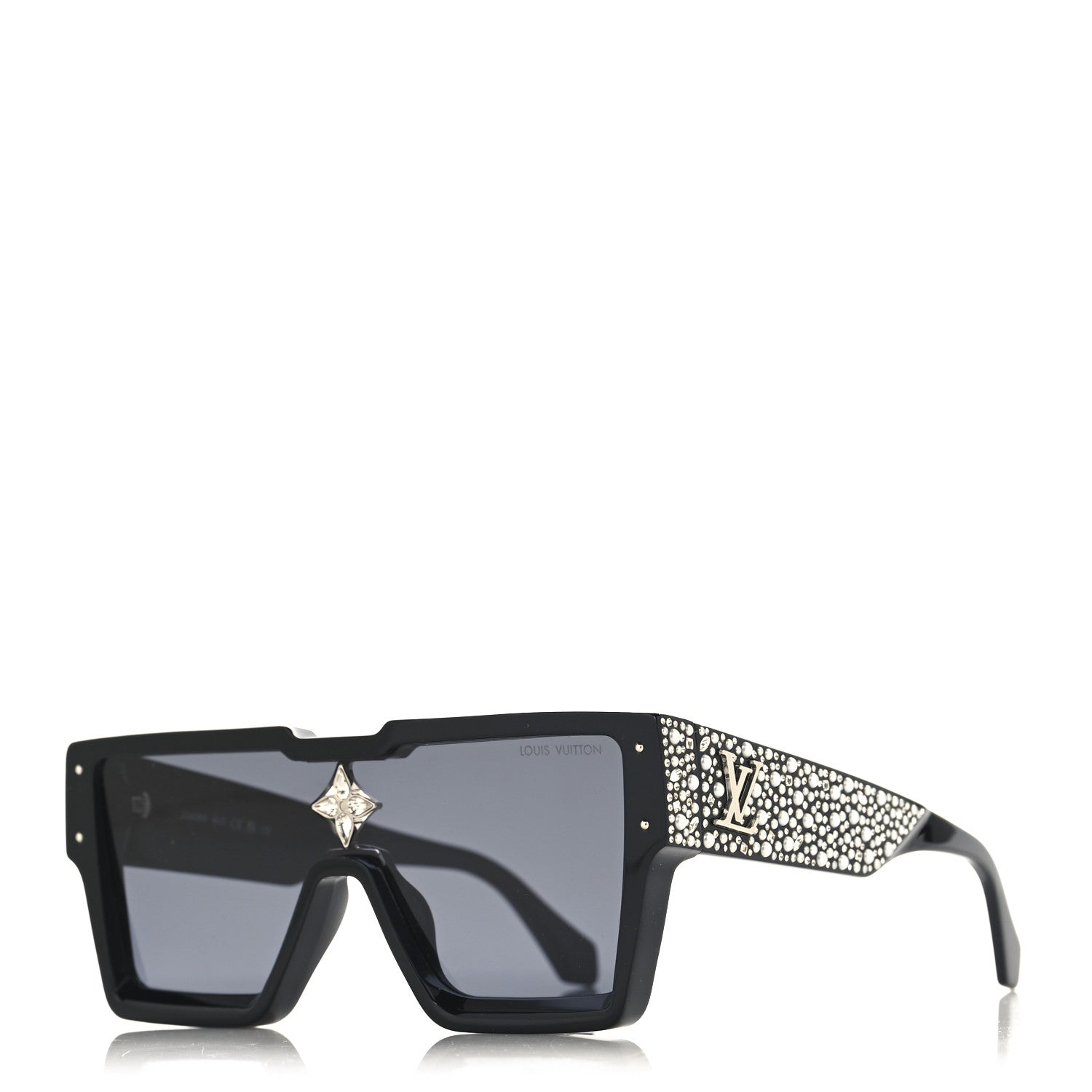 Louis Vuitton Acetate Swarovski Crystal Cyclone Sunglasses Z2433W Black 1 of 7