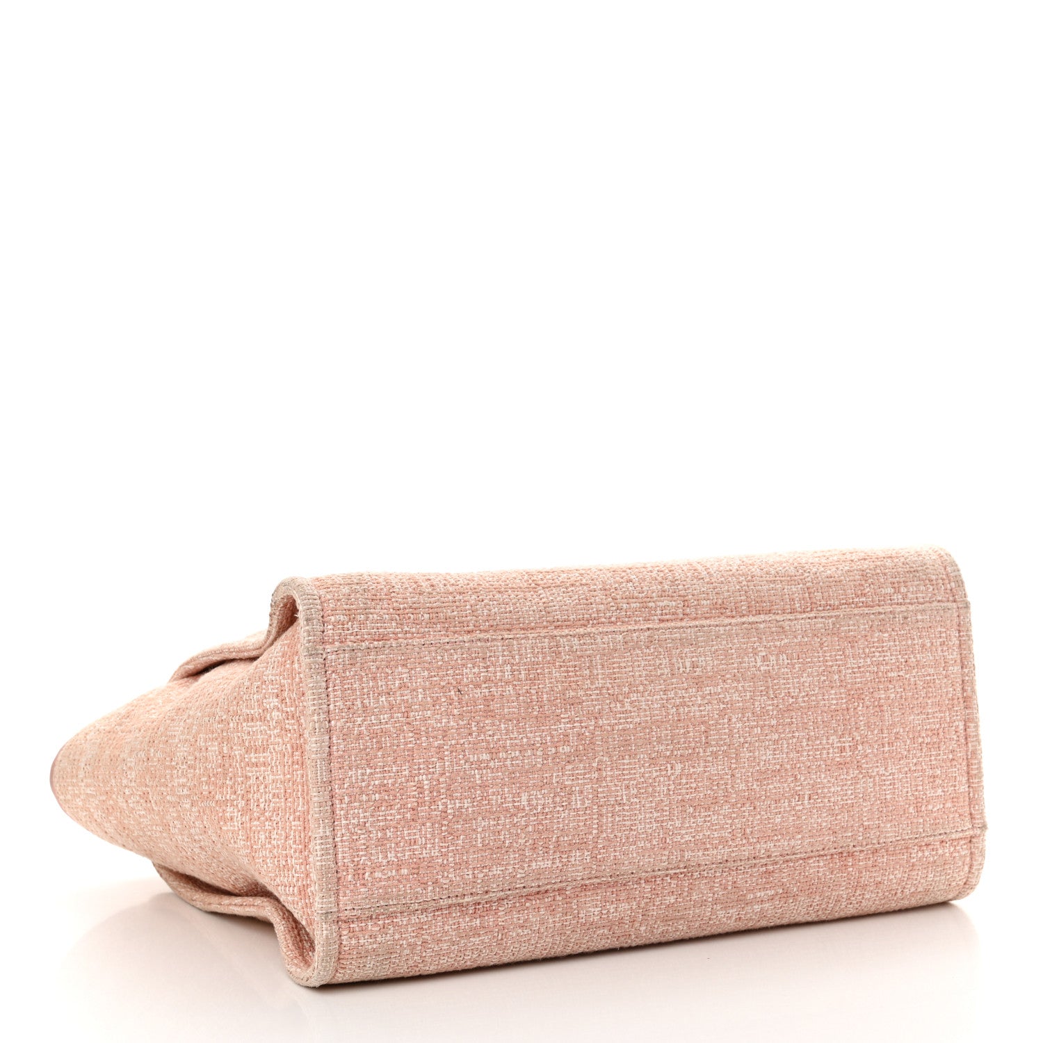 Chanel Straw Lurex Large Deauville Tote Pink 4 of 17