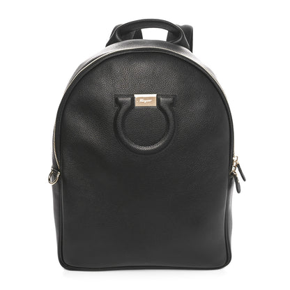Salvatore Ferragamo Calfskin Gancio XL City Backpack Black 1 of 11