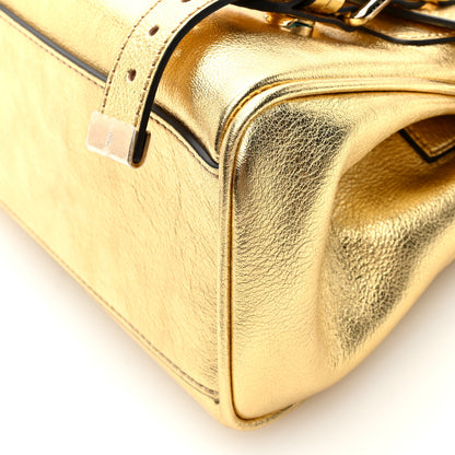 Mulberry Metallic Heavy Grain Mini Alexa Gold 9 of 9