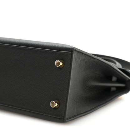 Hermes Epsom Kelly Sellier 25 Black 10 of 11