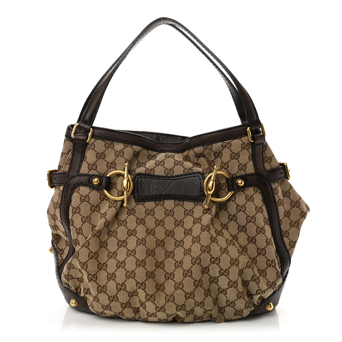 Monogram Medium Jockey Tote Dark Brown