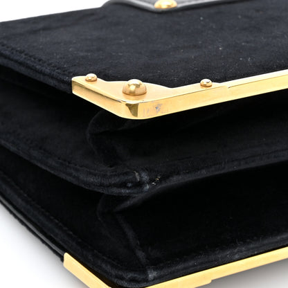 Prada Velvet City Calfskin Cahier Bag Black 15 of 16