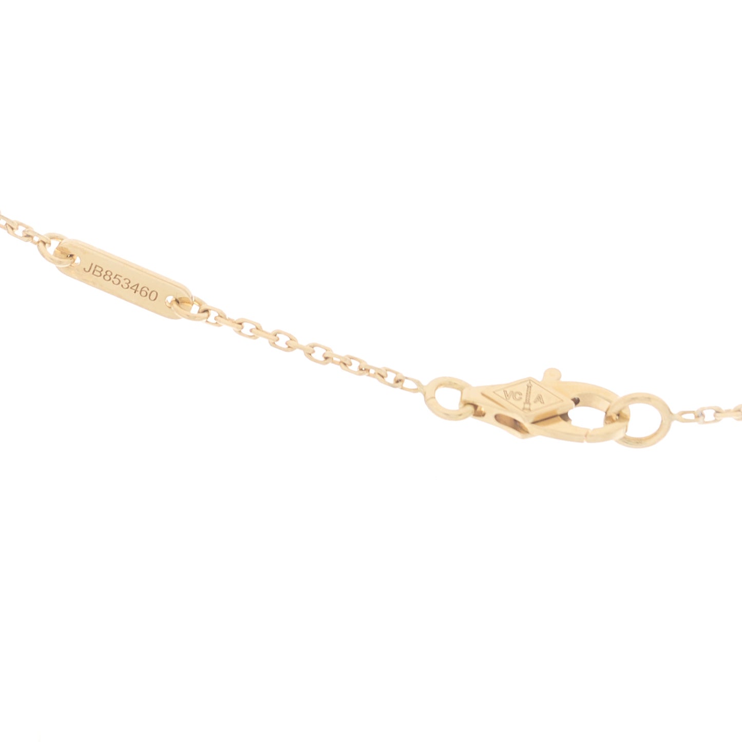 18K Yellow Gold Mother of Pearl Sweet Alhambra Pendant Necklace