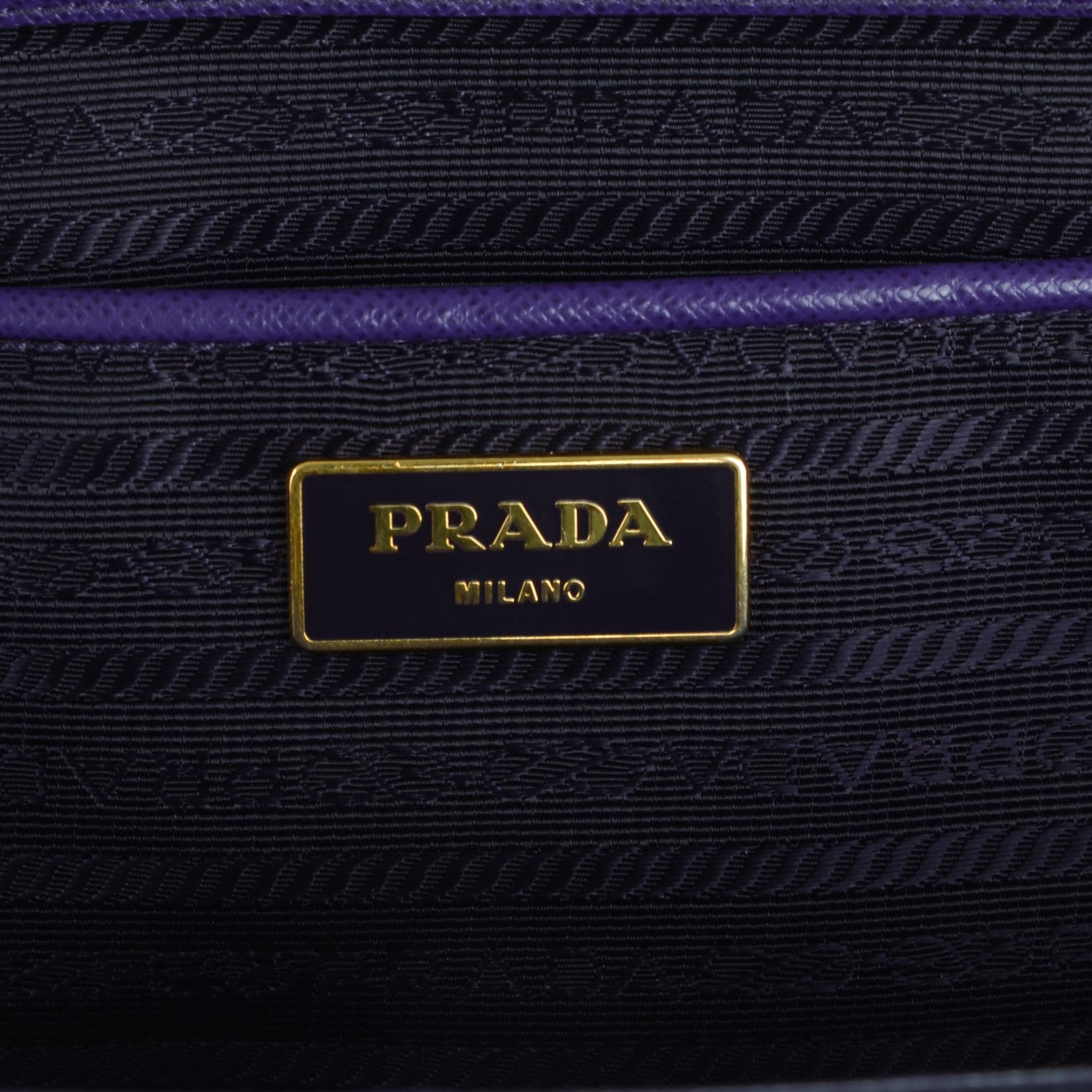 Prada Saffiano Large Galleria Double Zip Tote Viola 6 of 7