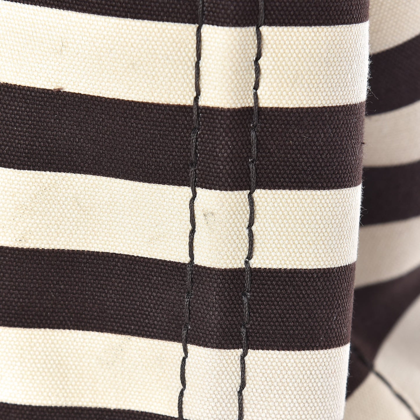 Canapa Striped Logo Tote Tabacco