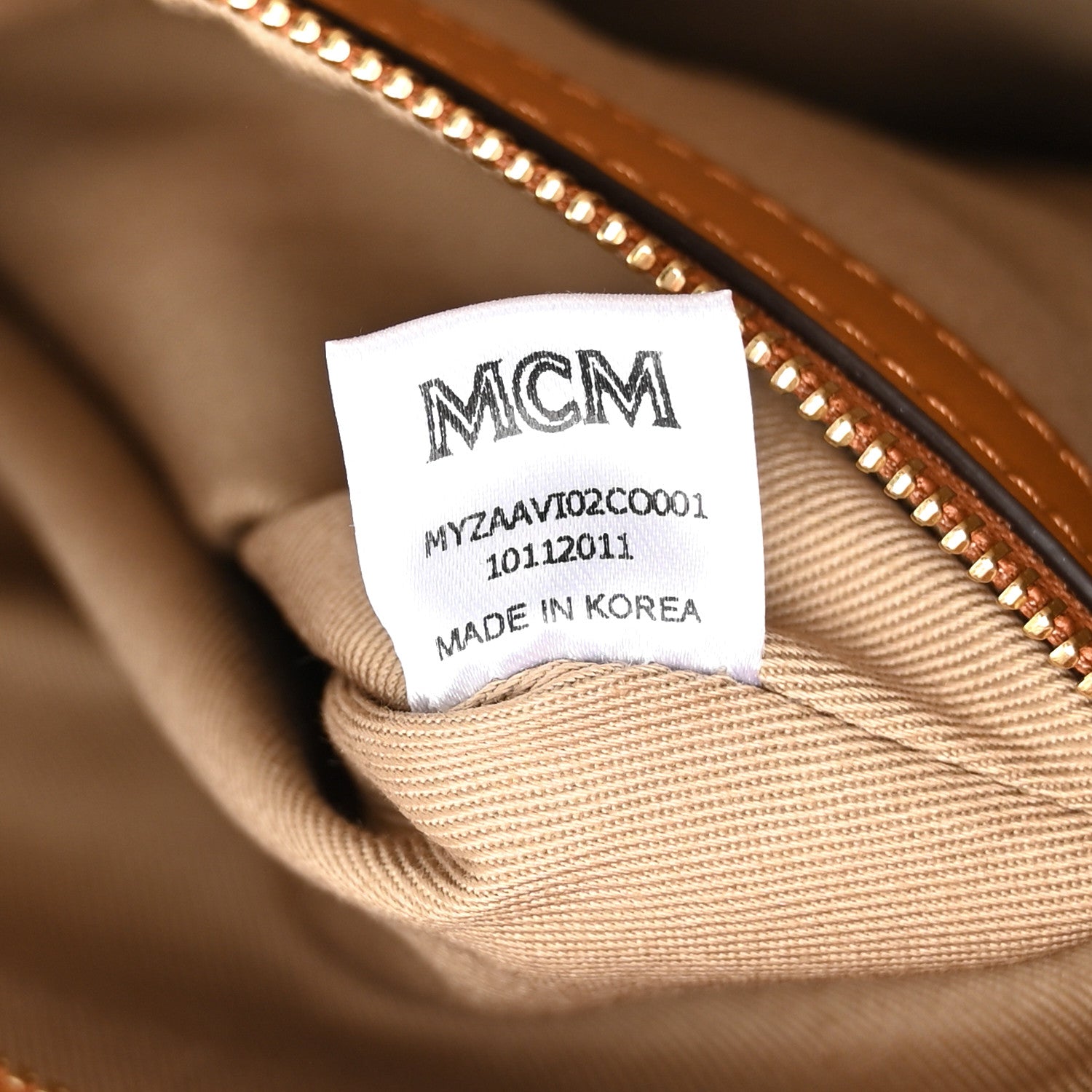 MCM Visetos Original Medium Pouch Cognac 7 of 11
