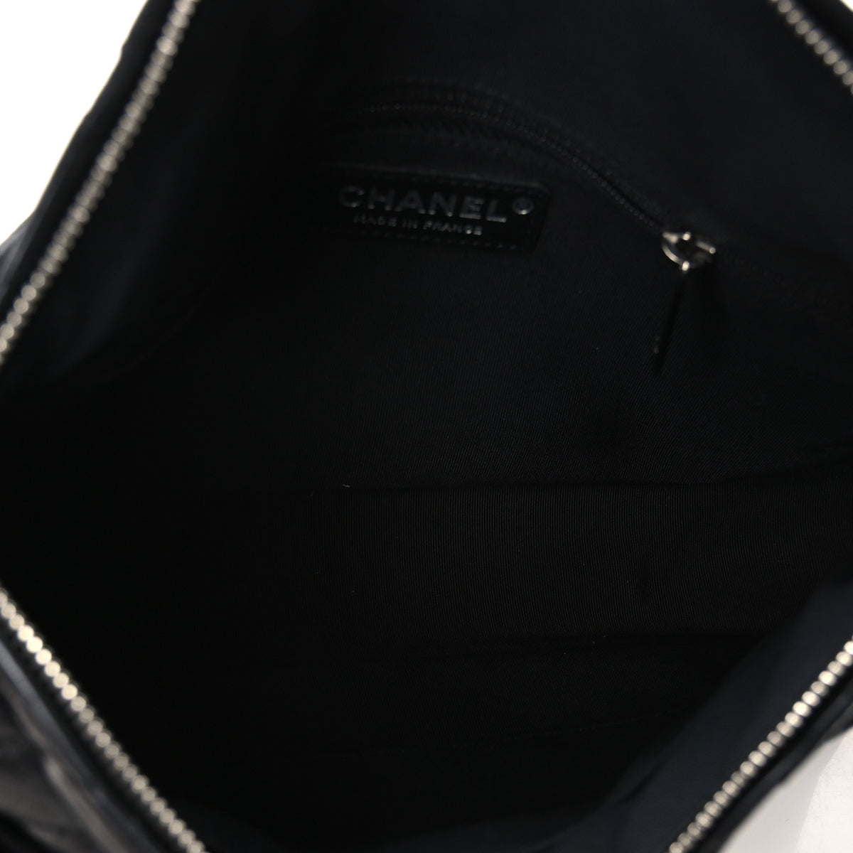 Chanel Aged Calfskin Quilted Large Working Vibe Camera Case Black 5 of 10