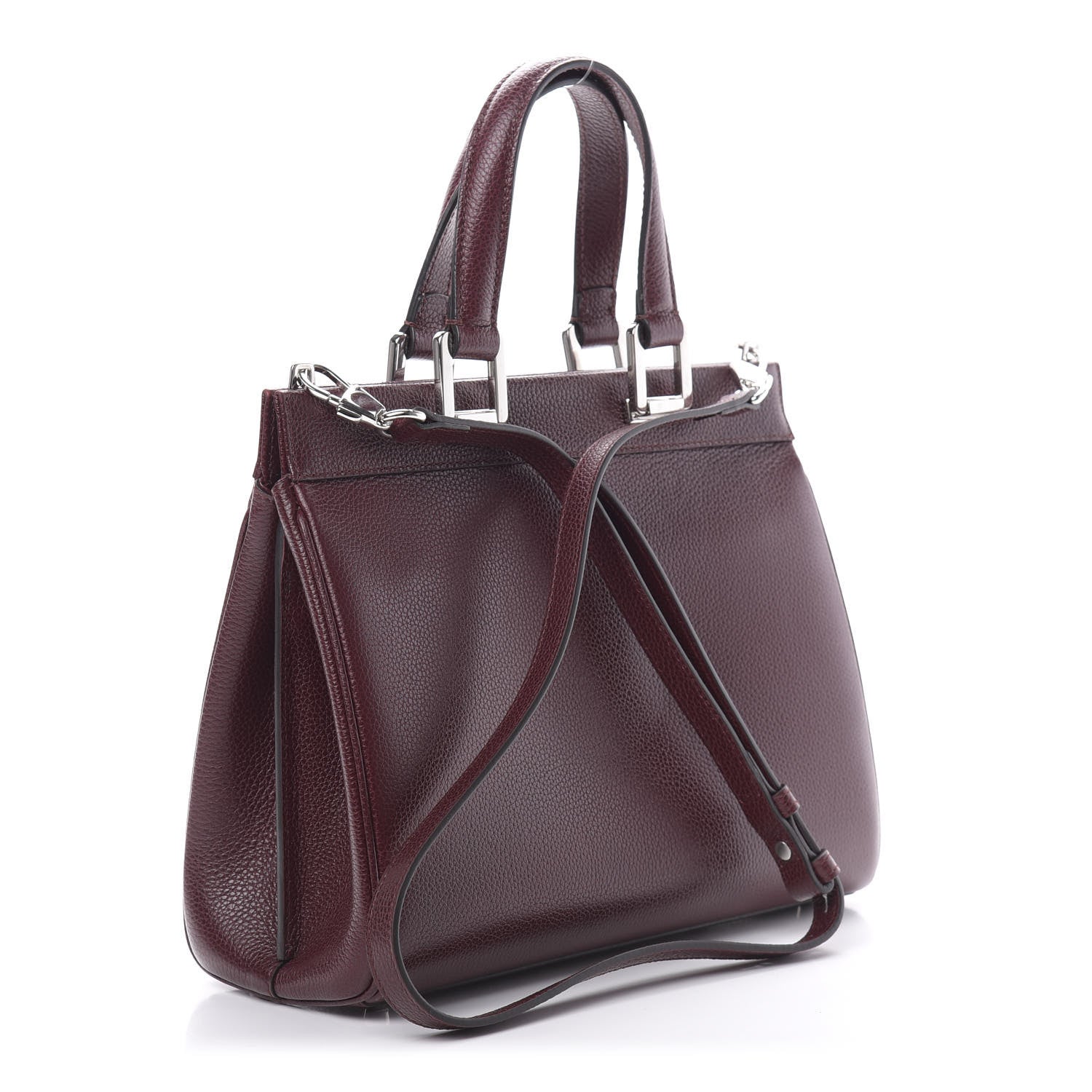 Gucci Grainy Calfskin Small Zumi Top Handle Bag Vintage Bordeaux 3 of 16