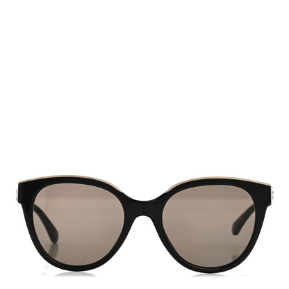 Chanel Acetate CC Butterfly Sunglasses 5414 Black Beige 2 of 8