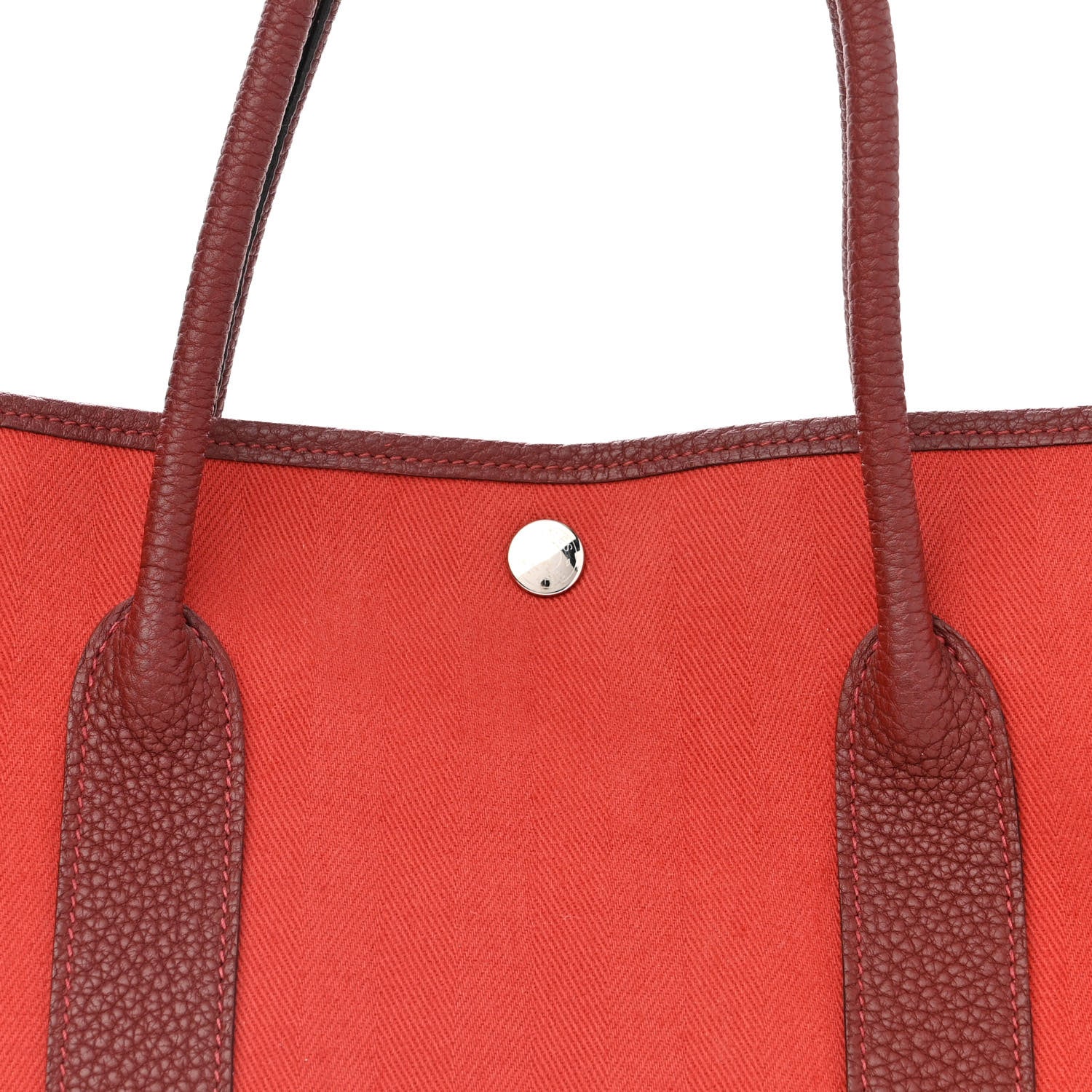 Hermes Chevron Herringbone Toile Negonda Garden Party 36 Rouge Tomate Rouge H 8 of 16
