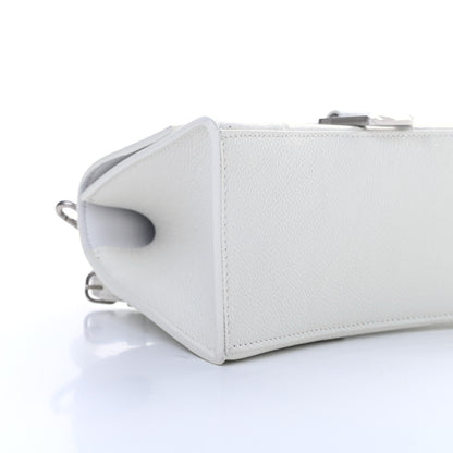 Balenciaga Grained Calfskin Small Hourglass Top Handle Bag White 6 of 11