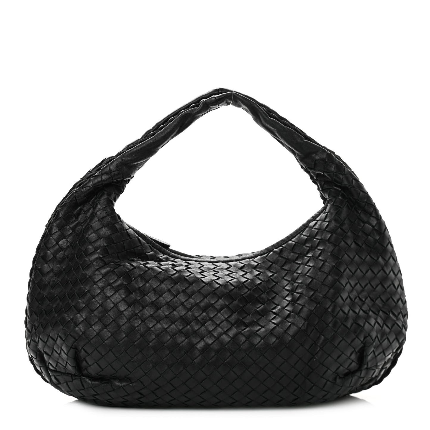 Nappa Intrecciato Medium Veneta Hobo Black