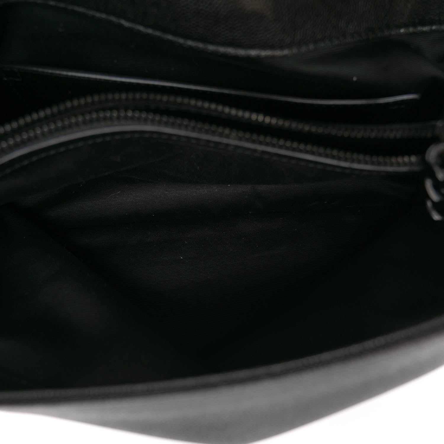 Saint Laurent Grain De Poudre Medium West Hollywood Monogram Fold-Over Black 5 of 11