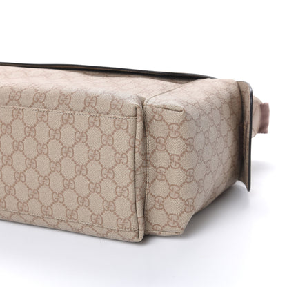 Gucci GG Supreme Monogram Messenger Diaper Bag Beige 9 of 10