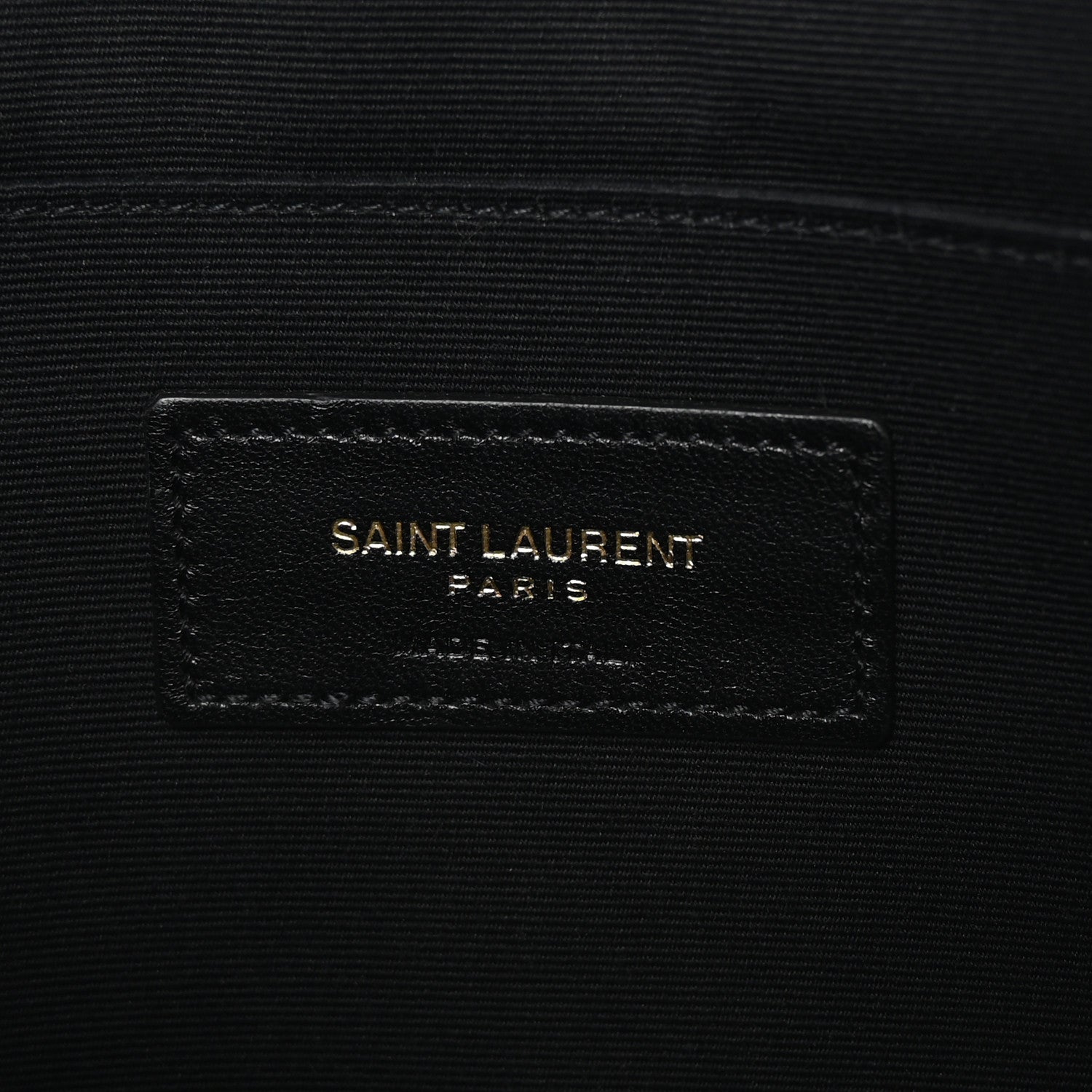 Saint Laurent Calfskin Matelasse Chevron Monogram Document Holder Black 6 of 7