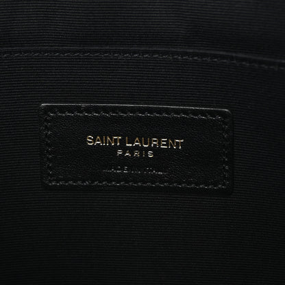 Saint Laurent Calfskin Matelasse Chevron Monogram Document Holder Black 6 of 7