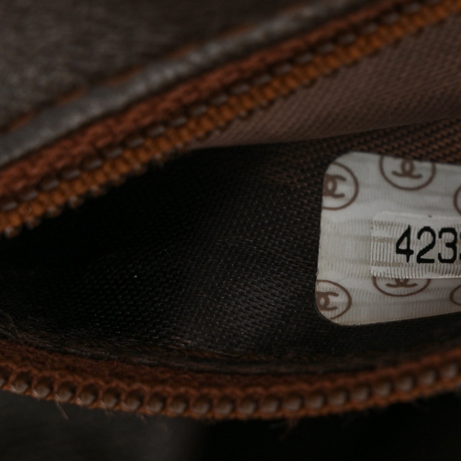 Chanel Suede Quilted Kisslock Top Handle Clutch Brown 8 of 11