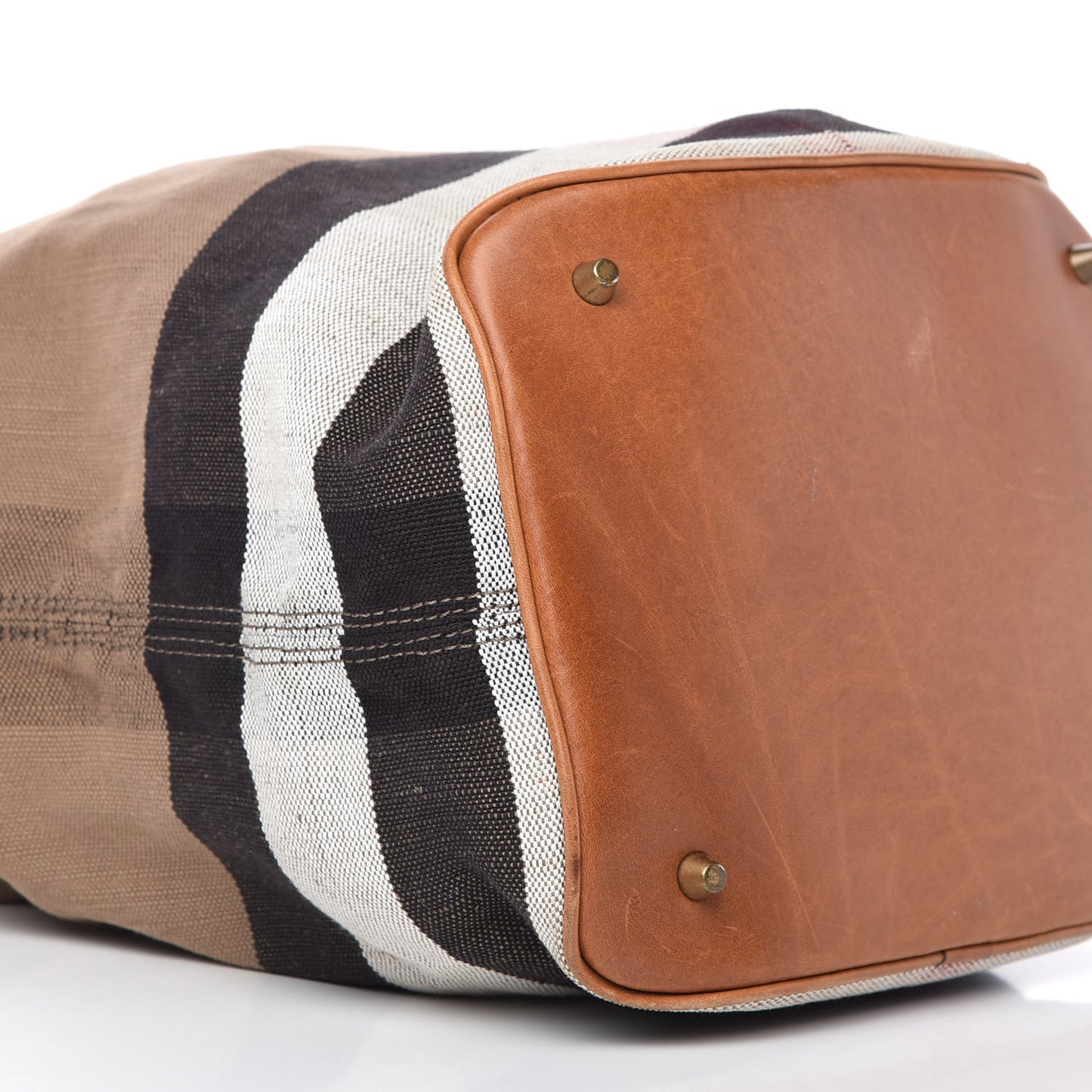 Canvas Mega Check Medium Ashby Hobo Saddle Brown