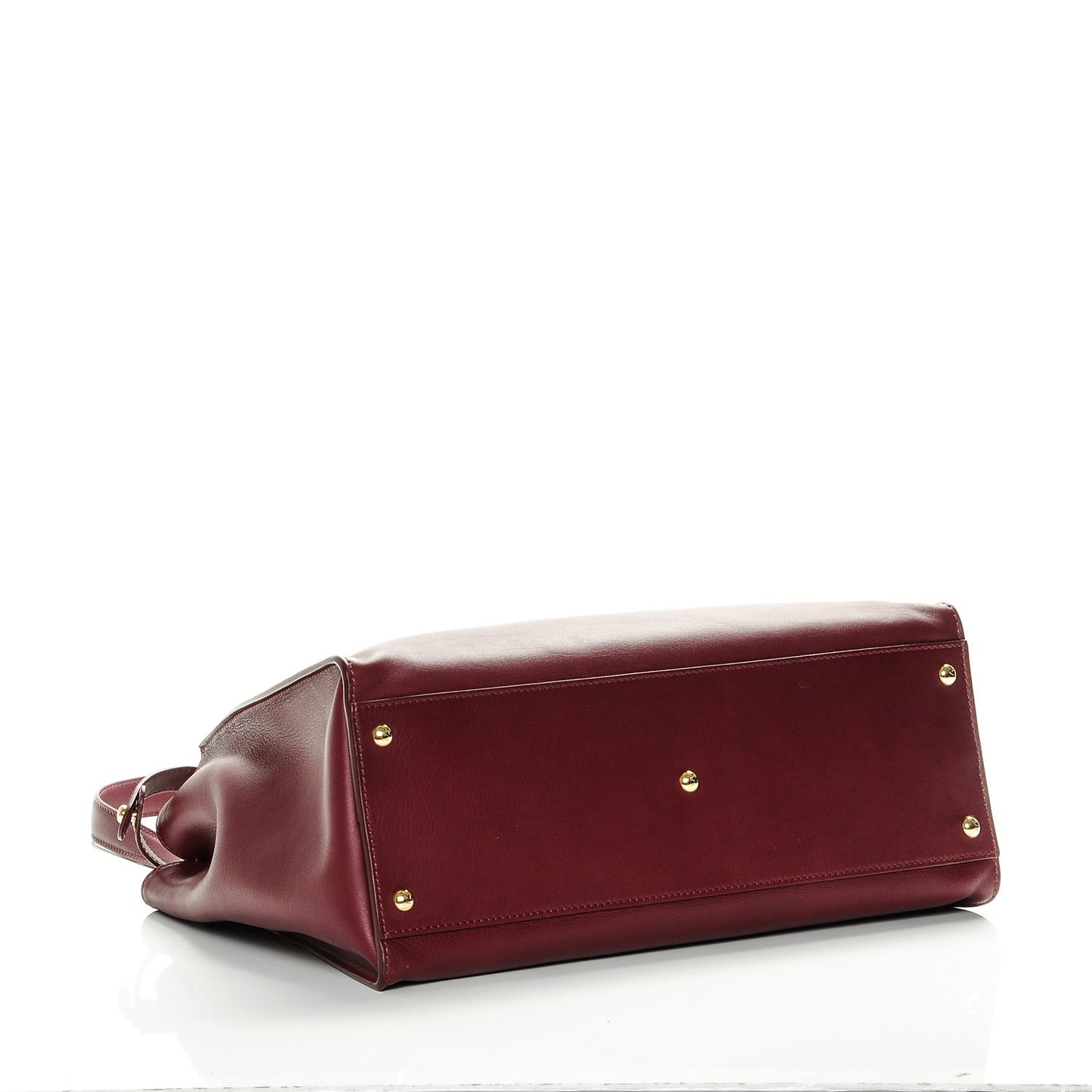 Vitello Dolce Marmol Large Peekaboo Iconic Satchel Bordeaux Graphite