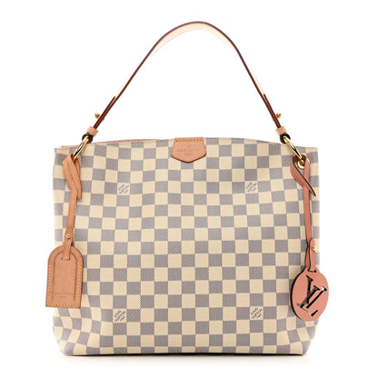 Louis Vuitton Damier Azur Graceful PM Rose Ballerine 1 of 11