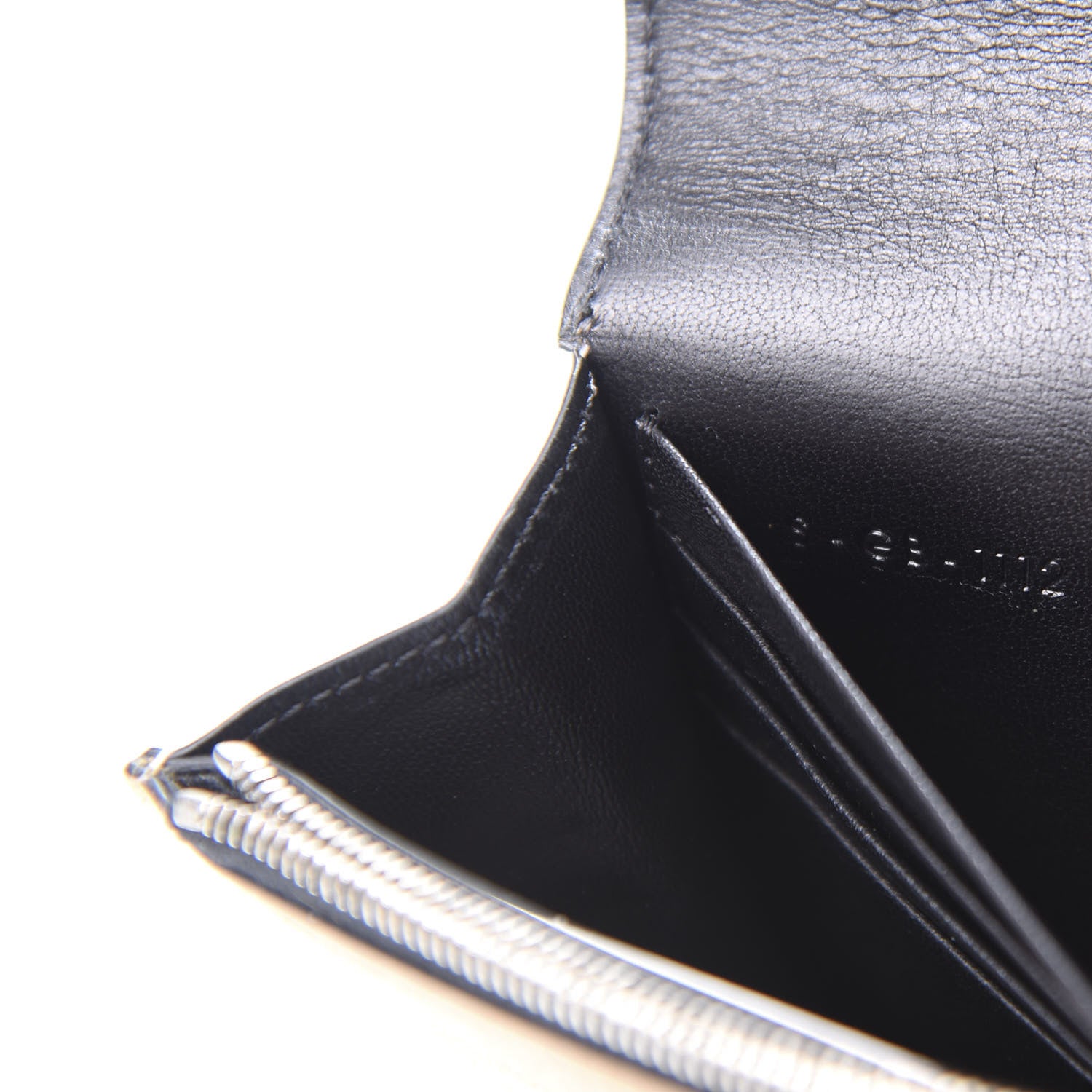 Celine Pony Hair Calfskin Diamond Clutch Wallet White 8 of 11