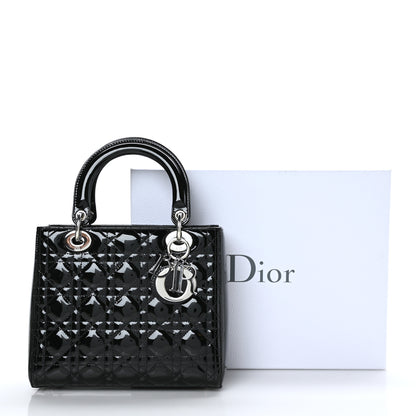 Christian Dior Patent Cannage Medium Lady Dior Black 11 of 11