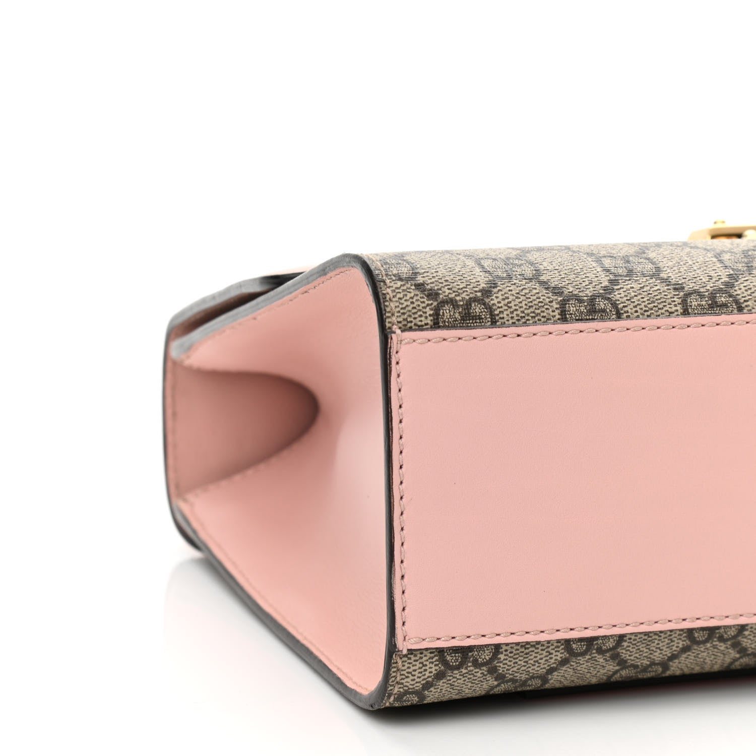 Gucci GG Supreme Monogram Calfskin Medium Padlock Shoulder Bag Beige Perfect Pink 9 of 10