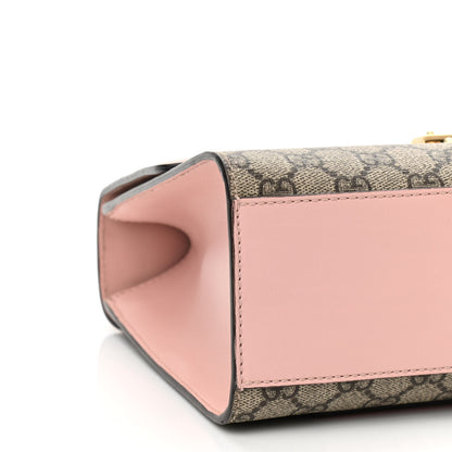 Gucci GG Supreme Monogram Calfskin Medium Padlock Shoulder Bag Beige Perfect Pink 9 of 10