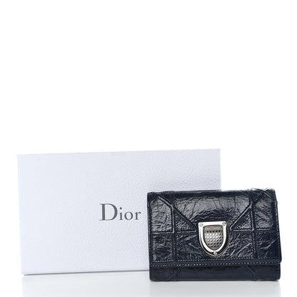 Christian Dior Lambskin Diorama Elancee Wallet Dark Marine 12 of 12