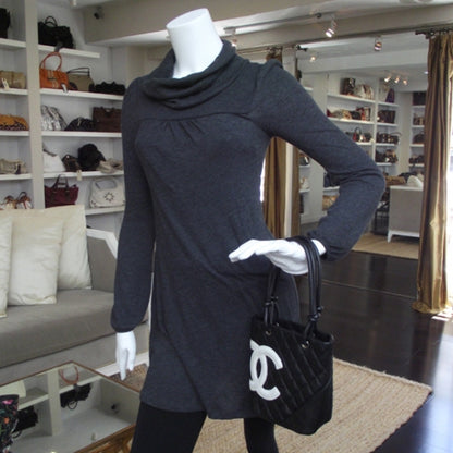 Chanel Calfskin Quilted Small Cambon Tote Black White 2 of 12