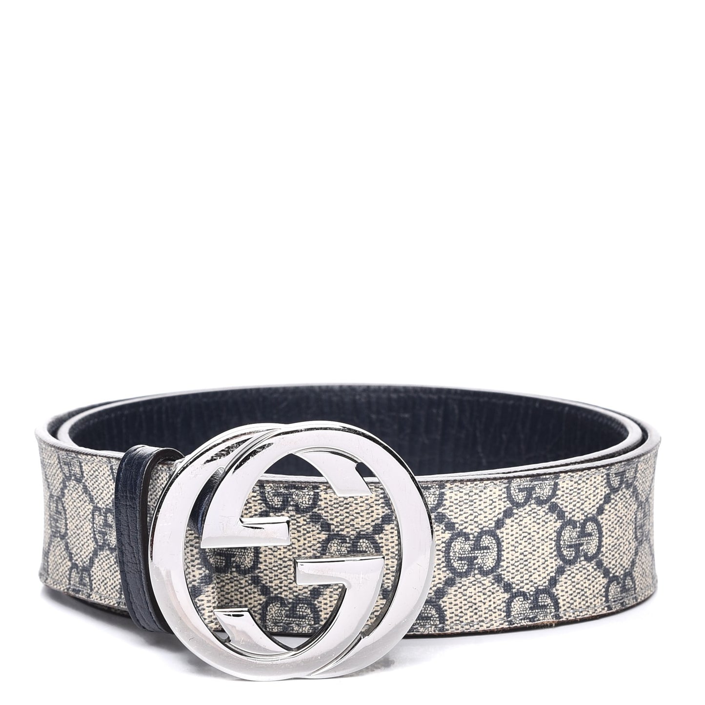 GG Plus Monogram Interlocking G Belt 90 36 Navy