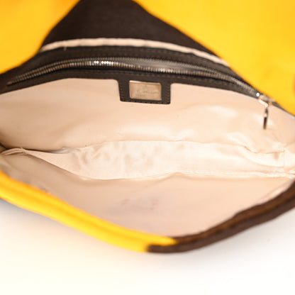 Fendi Calf Hair Baguette Yellow Brown 5 of 9