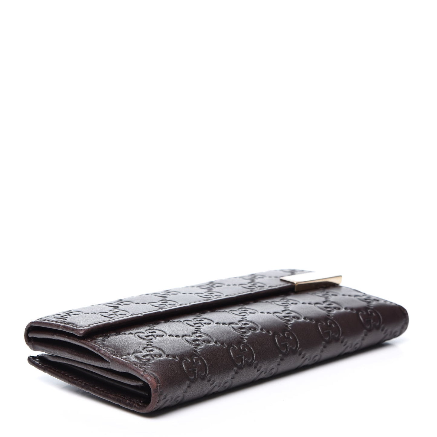 Guccissima Signature Dice Continental Wallet Chocolate