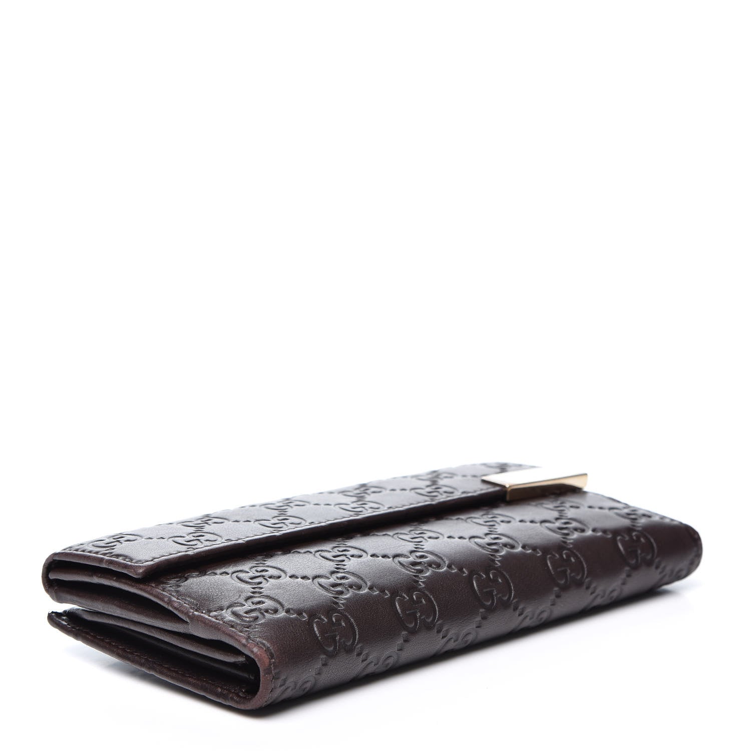 Gucci Guccissima Signature Dice Continental Wallet Chocolate 3 of 14