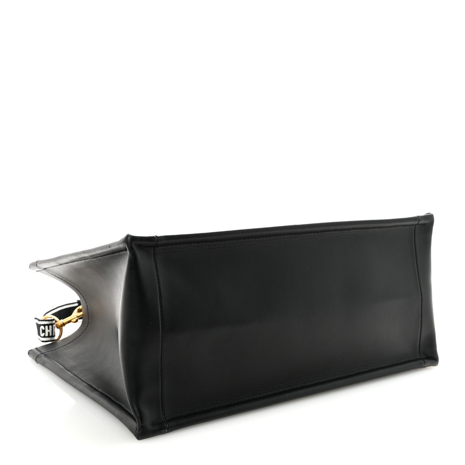 Christian Dior Calfskin Canvas Medium Plan De Paris Book Tote With Strap Black White 4 of 9