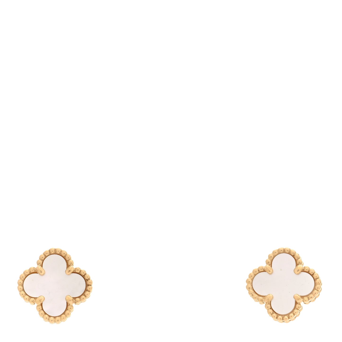 18K Yellow Gold Mother of Pearl Sweet Alhambra Earrings