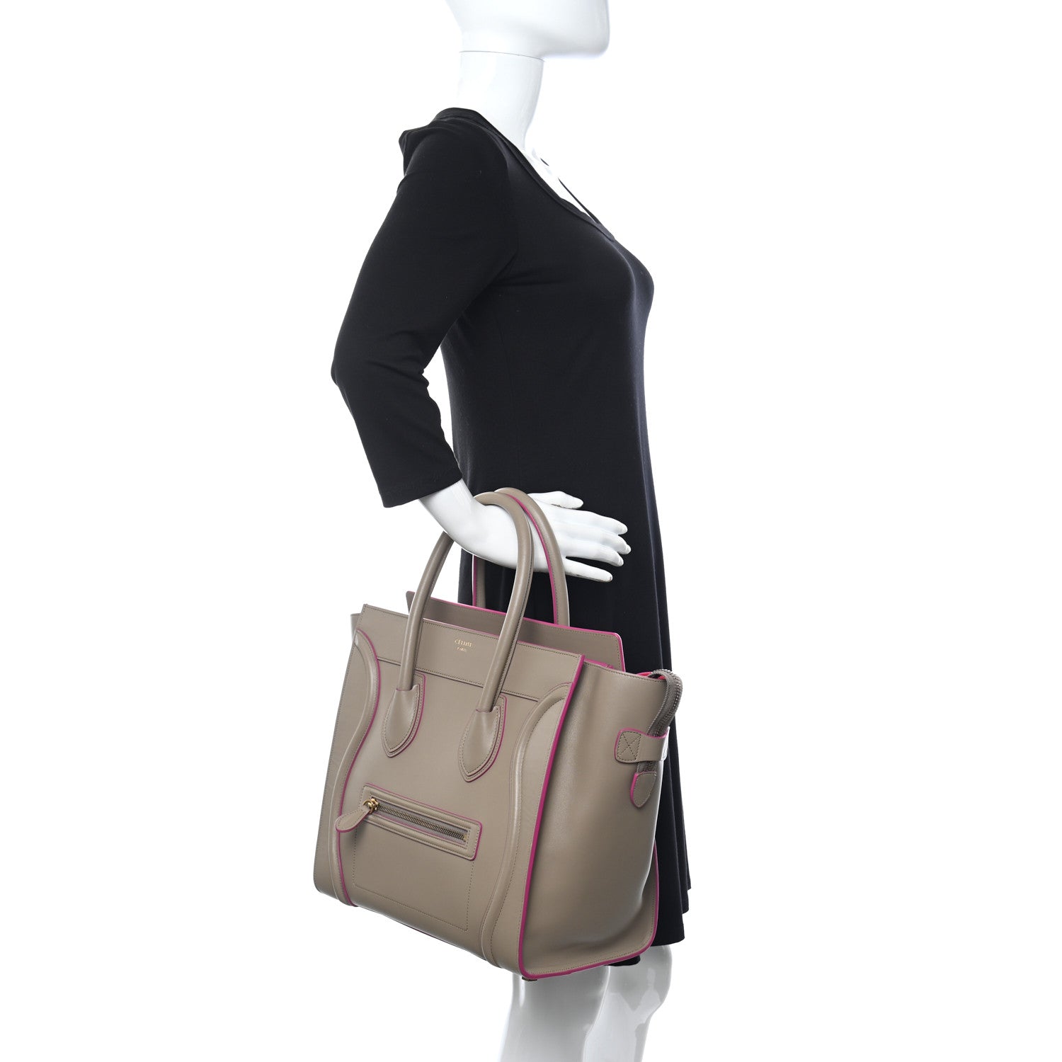 Celine Smooth Calfskin Mini Luggage Beige 2 of 11